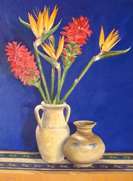 Oil Painting by Karin Bowler titled Bird of Paradise