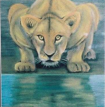 Pastel Painting by John Pattenden titled Lioness