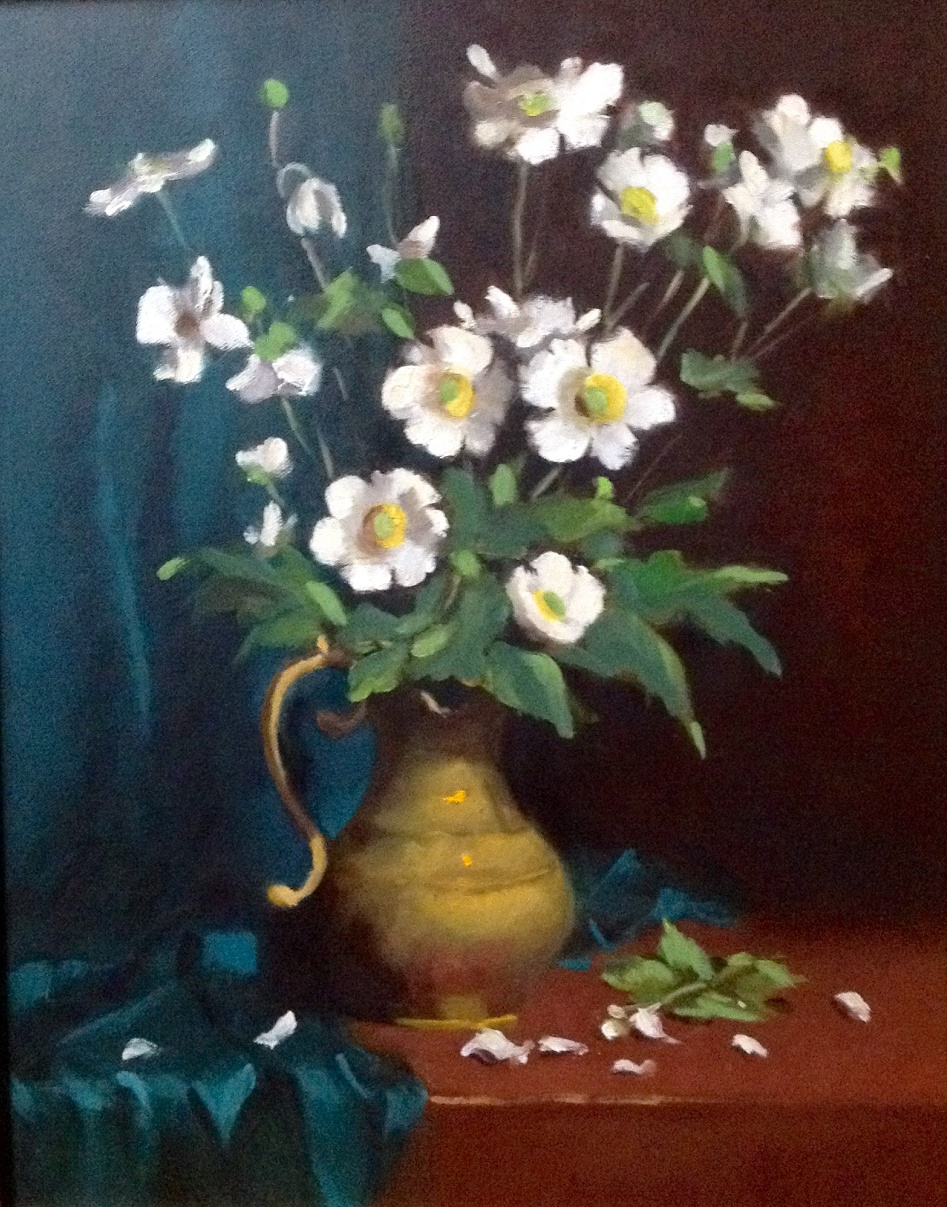 Oil Painting by Simone Phanthakoun titled Persimmons with Still Life