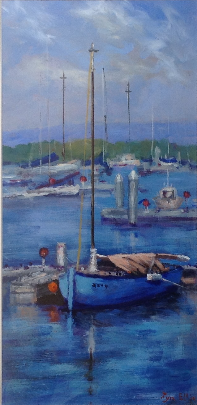Acrylic Painting by Lyn Ellis titled Couta Boat - Sally