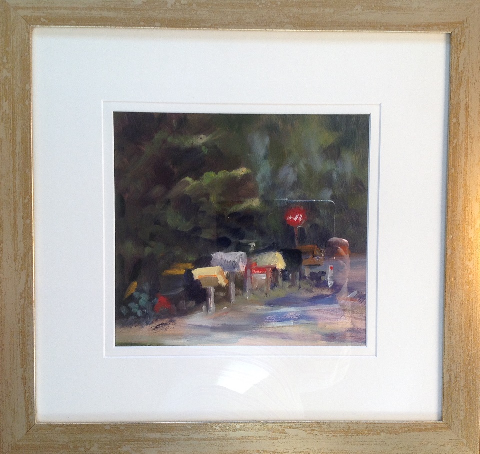Oil Painting by Lyn Ellis titled Roadside Delivery