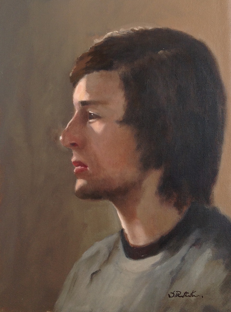 Oil Painting by Simone Phanthakoun titled Portrait of a Young Man