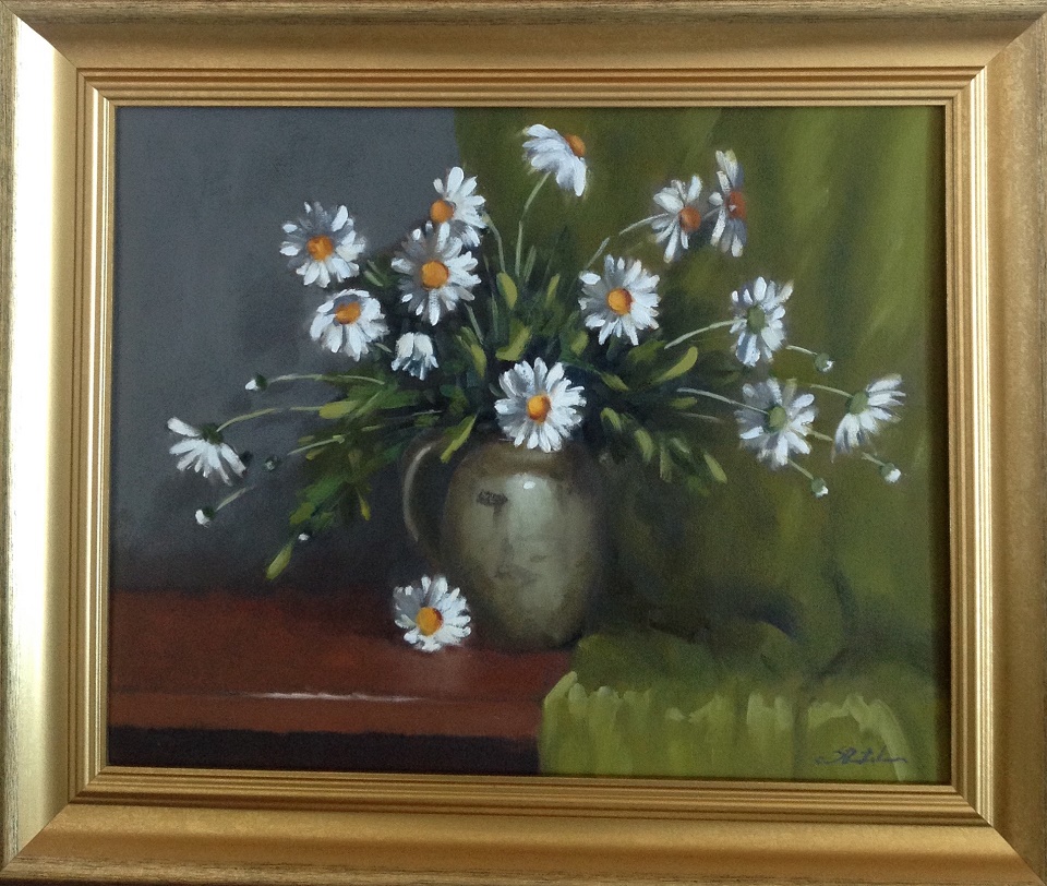 Oil Painting by Simone Phanthakoun titled Daisies