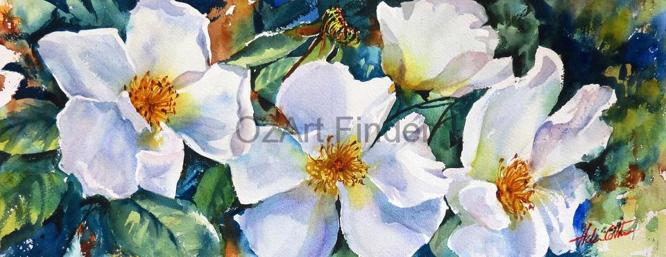 Watercolour Painting by Helen Cottle titled In Full Bloom