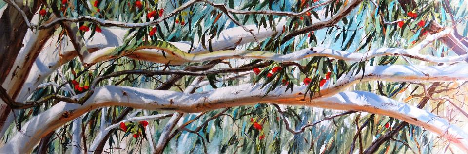 Acrylic Painting by Helen Cottle titled Out on a Limb