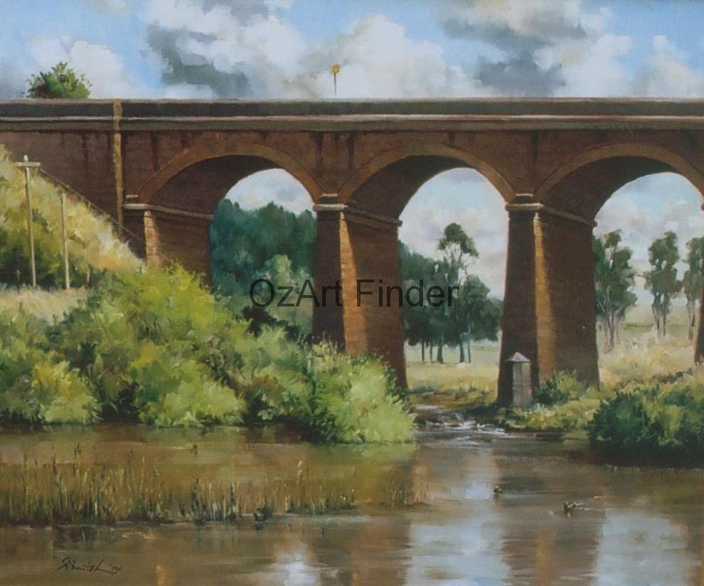 Oil Painting by Gregory R. Smith titled Malmsbury Viaduct