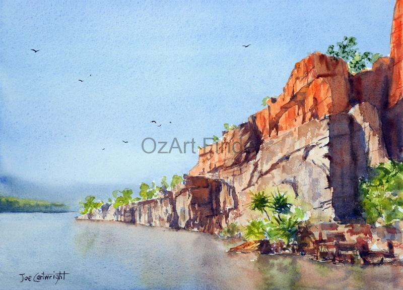 Watercolour Painting by Joe Cartwright titled Along the Ord River