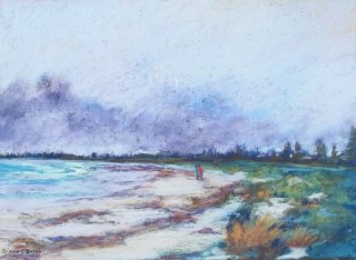 A  painting by Diane O'Brien Beach and titled Gathering Storm