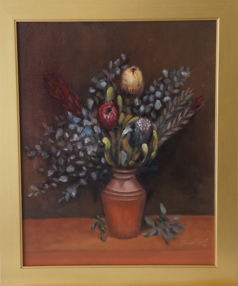 Oil Painting by John Vander Reest titled Australian Flowers