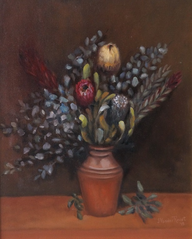 Oil Painting by John Vander Reest titled Australian Flowers