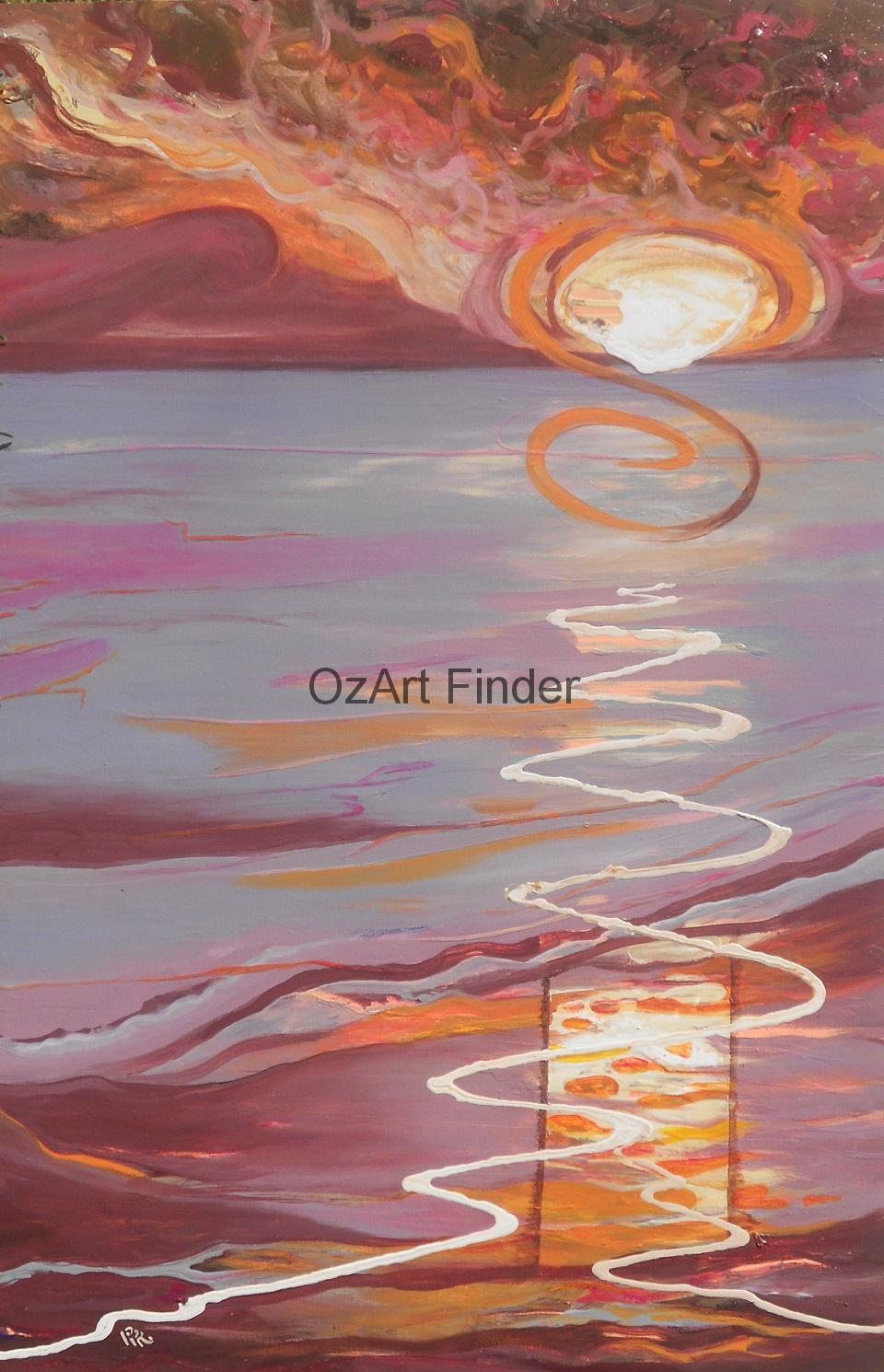 Acrylic Painting by Pippa Newby titled Blaze 2