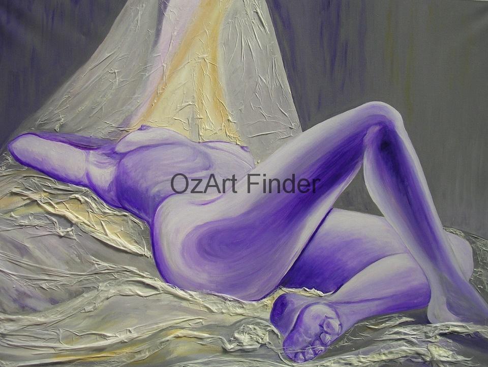 Acrylic Painting by Pippa Newby titled Purple Dreams