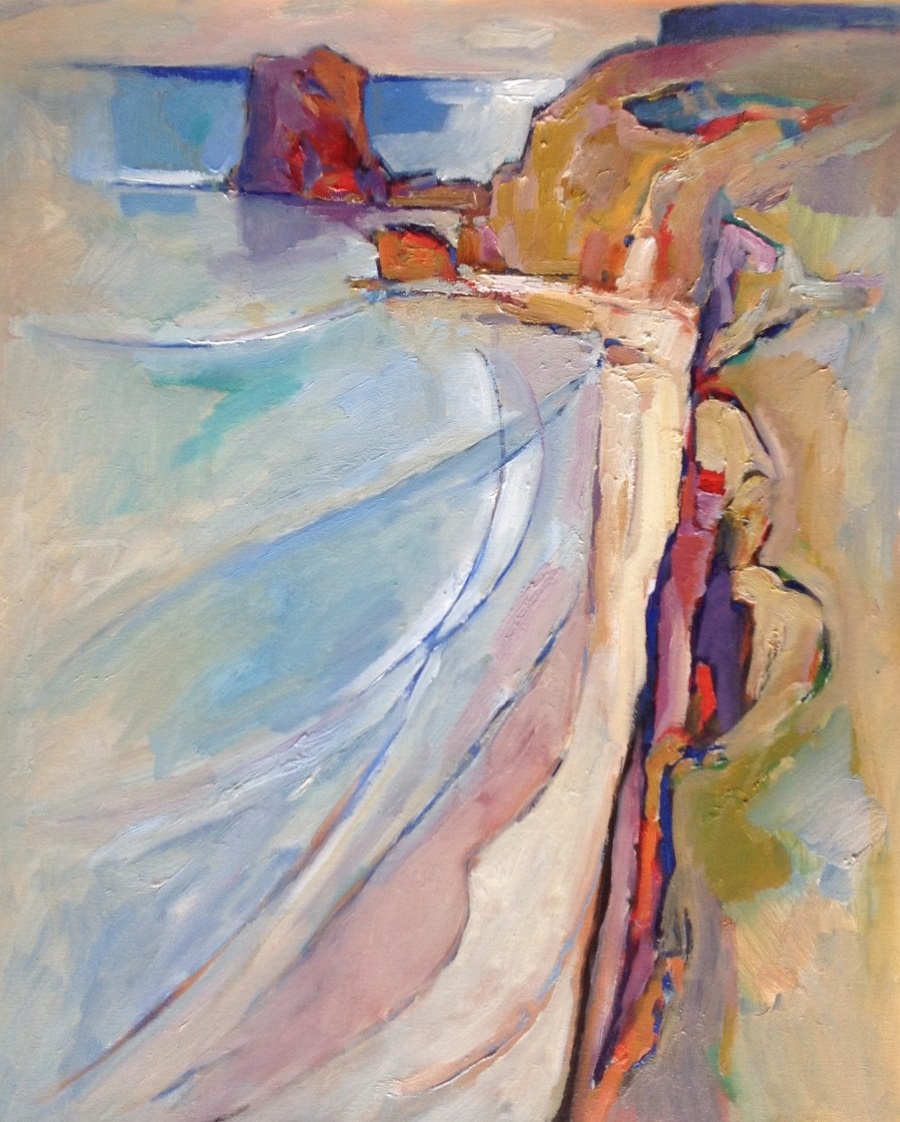 Oil Painting by Ron Reynolds titled Coastline Airey’s Inlet
