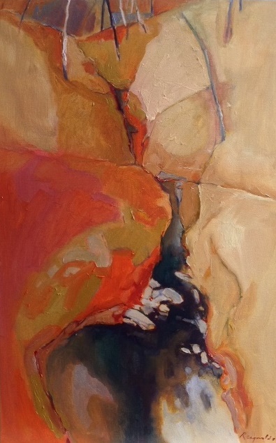 Oil Painting by Ron Reynolds titled Dry Creek Bed, Templestowe