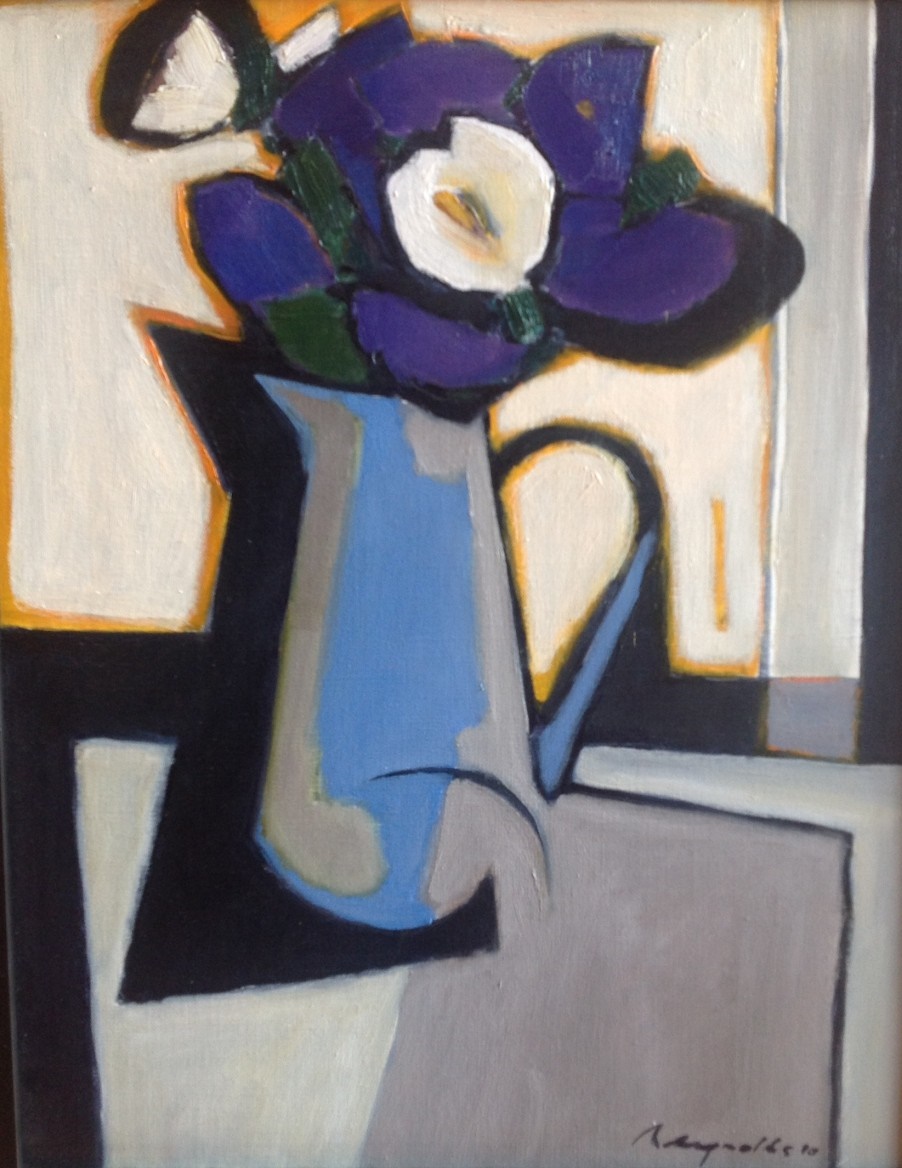 Oil Painting by Ron Reynolds titled Composition with Blue Jug