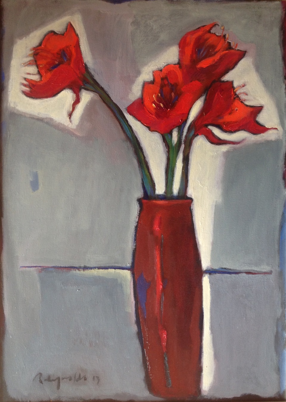 Oil Painting by Ron Reynolds titled Amaryllis
