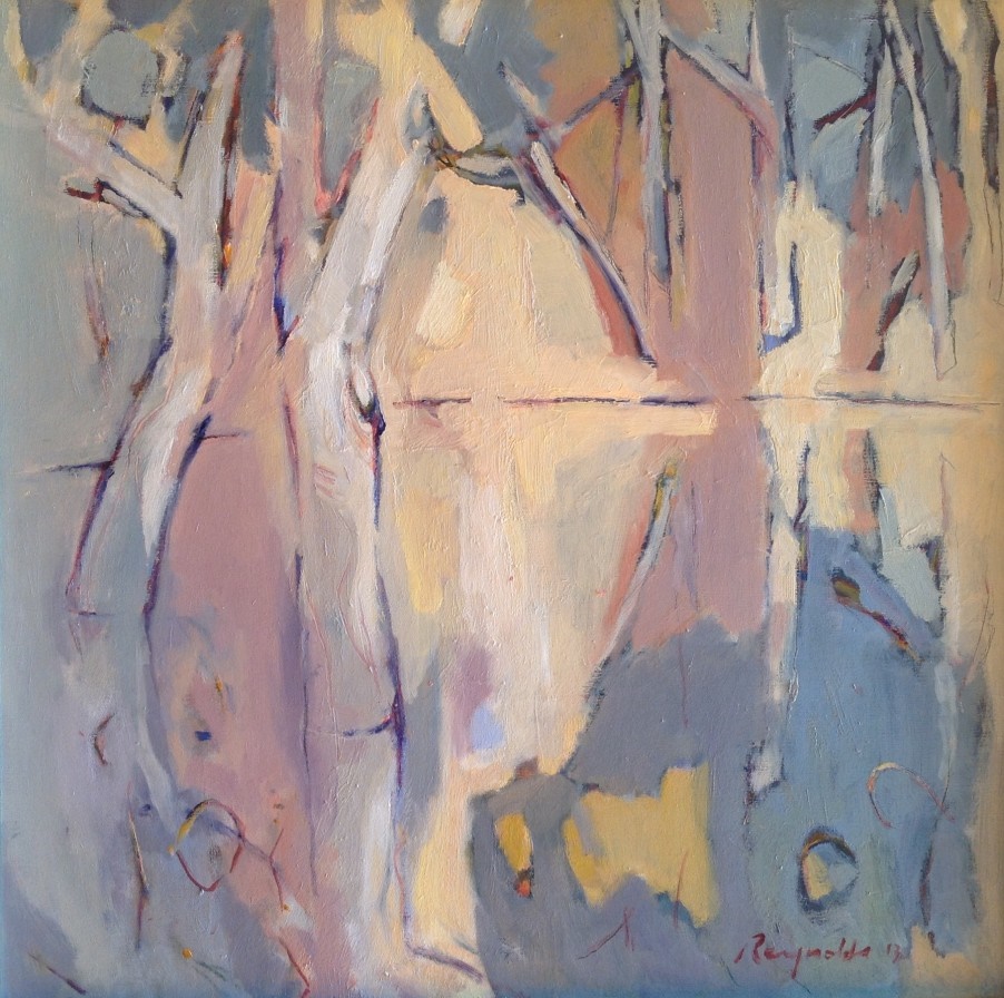 Oil Painting by Ron Reynolds titled High Summer Kew Billabong