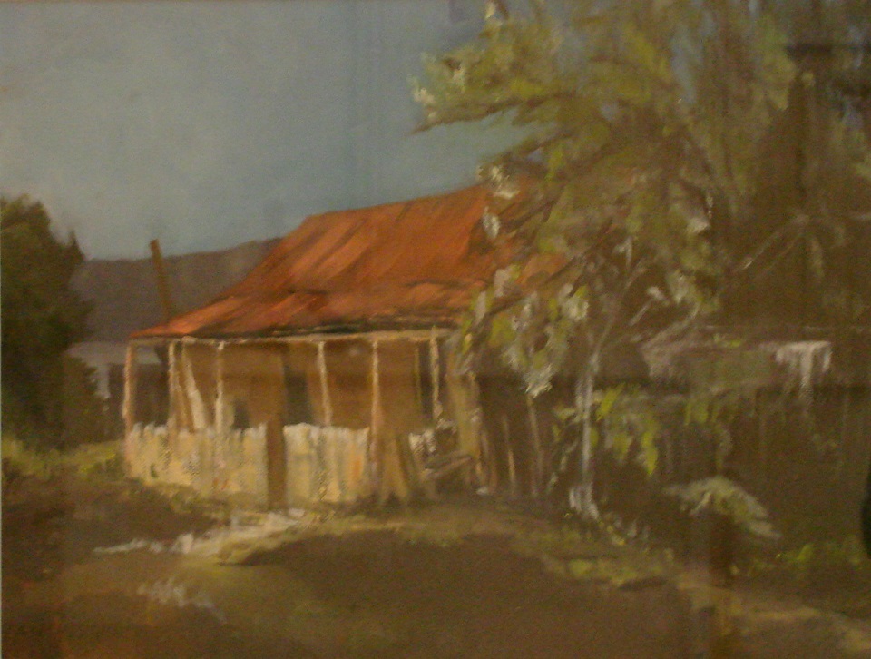 Oil Painting by Susan Lanchester titled The Miner’s Cottage