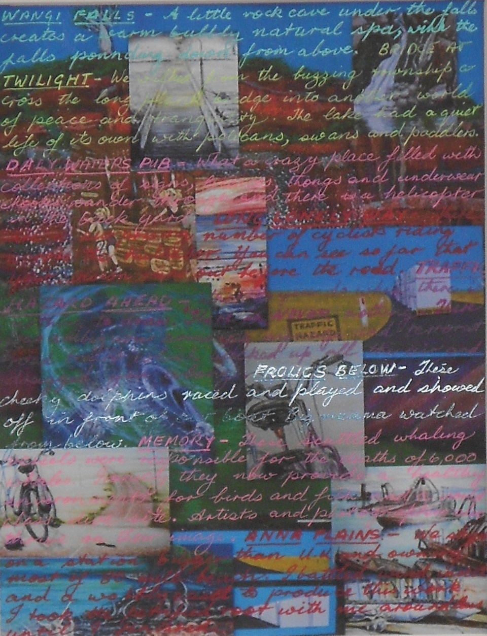 Mixed Media Painting by Pippa Newby titled Around Australia 1