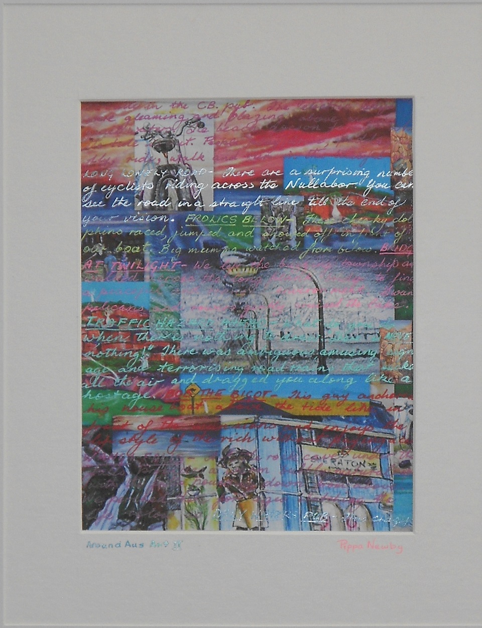 Mixed Media Painting by Pippa Newby titled Around Australia 2