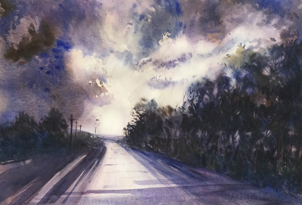 Watercolour Painting by Barbara McGuire titled Into the Light