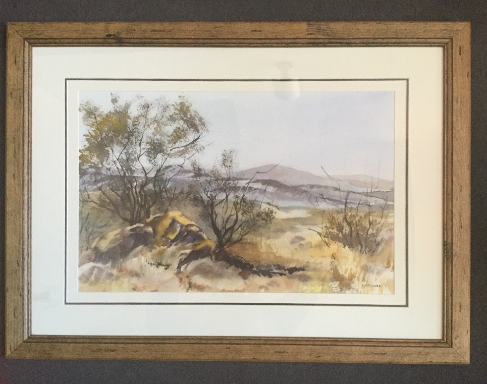Watercolour Painting by Barbara McGuire titled Australian Landscape