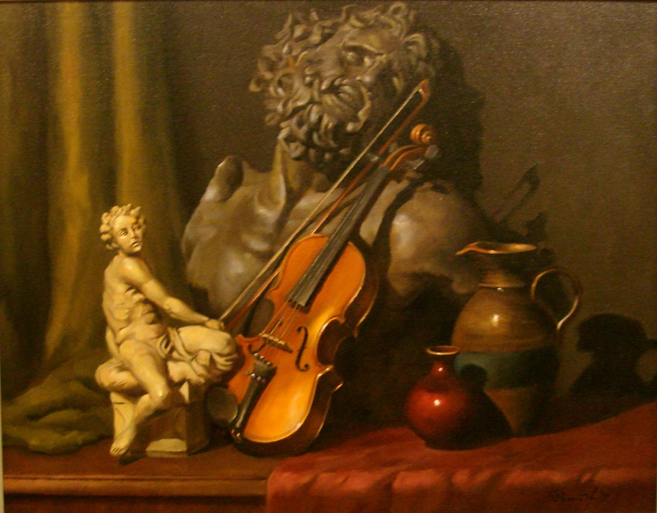 Oil Painting by Gregory R. Smith titled Laocoon with Violin