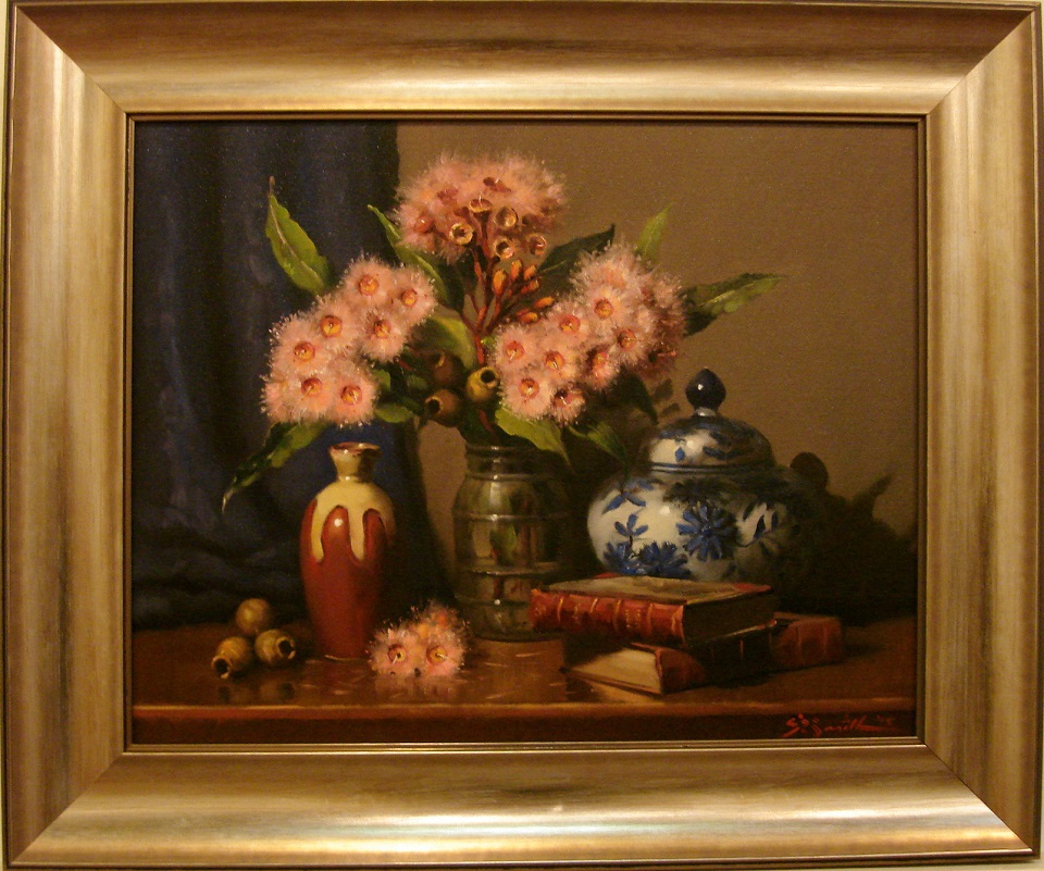 Oil Painting by Gregory R. Smith titled Splashes of Pink Ficifolia