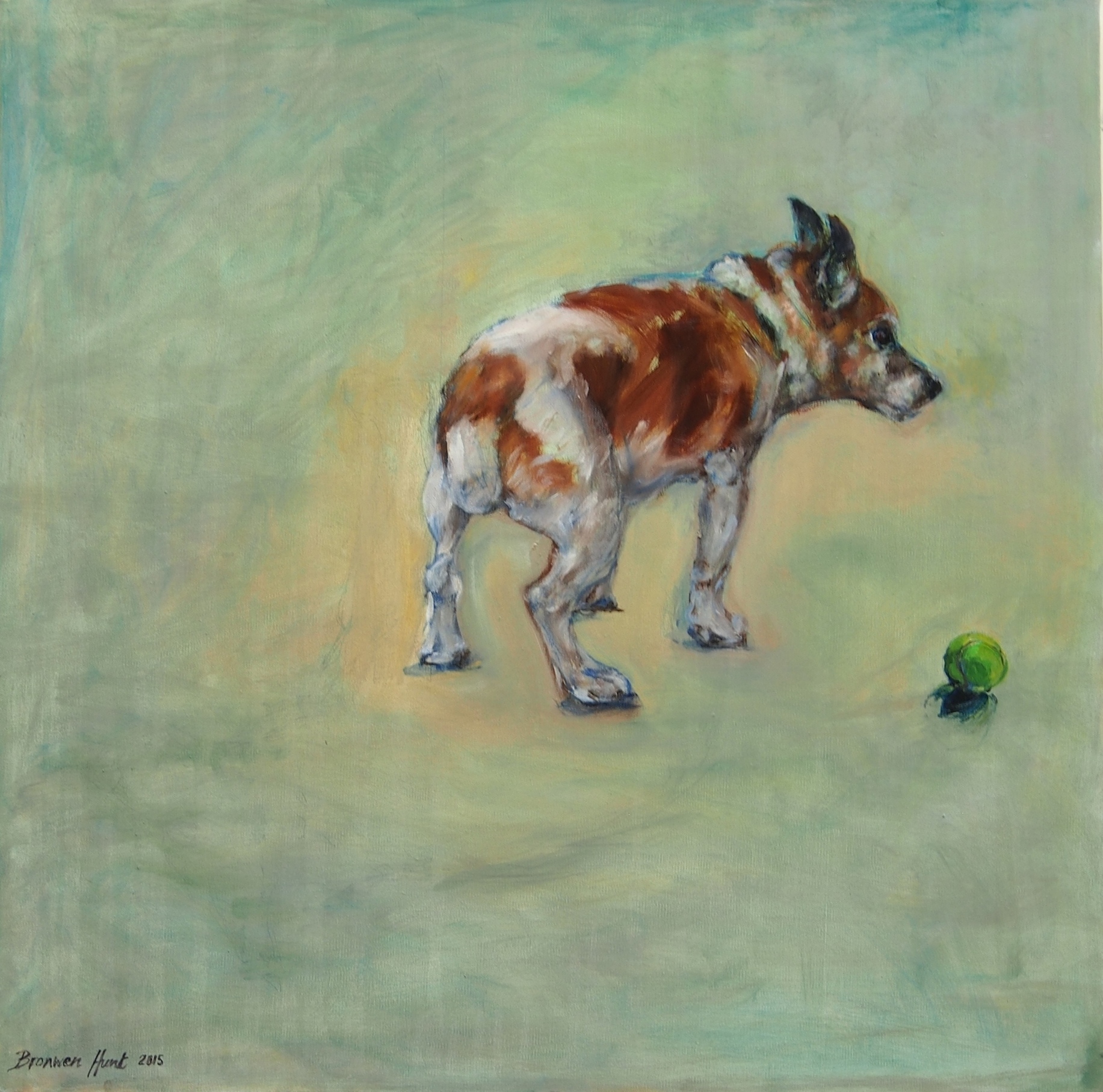 Oil Painting by Bronwen Hunt titled Old Dog.