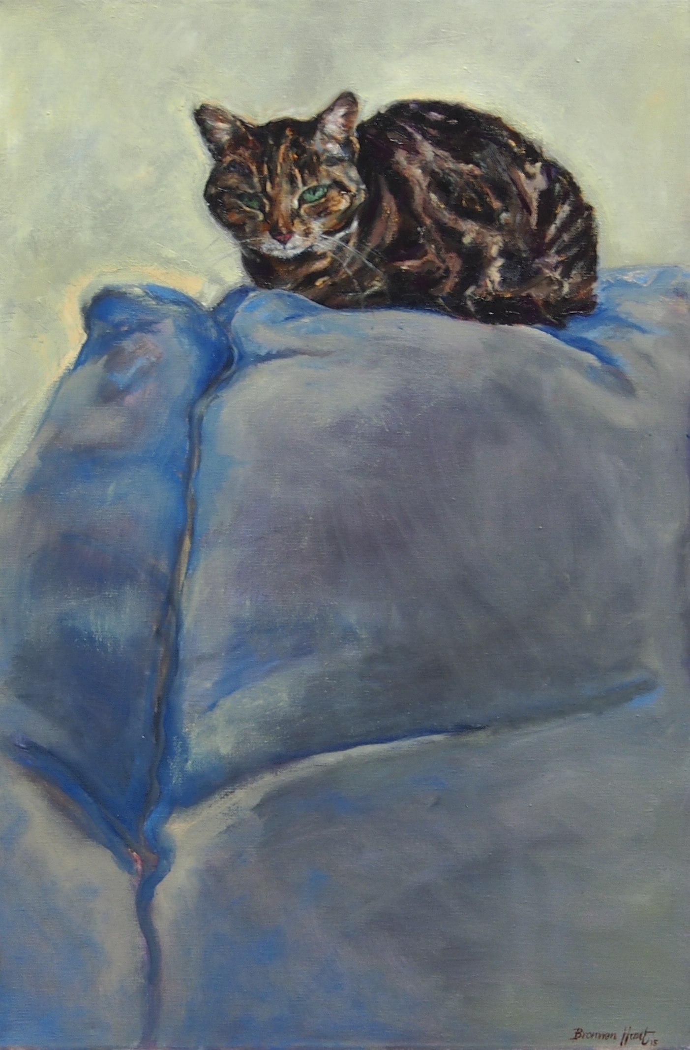 Oil Painting by Bronwen Hunt titled King of the Couch