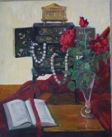 Oil Painting by Mary Larnach-Jones titled Kym's Treasures