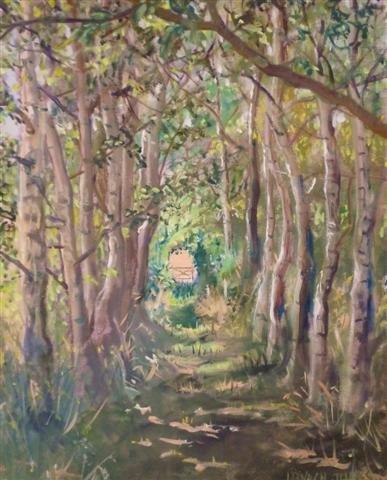 Oil Painting by Mary Larnach-Jones titled Suffolk Tunnel No. 1