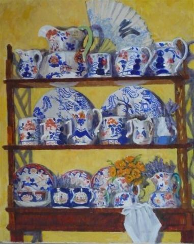 Oil Painting by Mary Larnach-Jones titled Masons Ironstone Collection