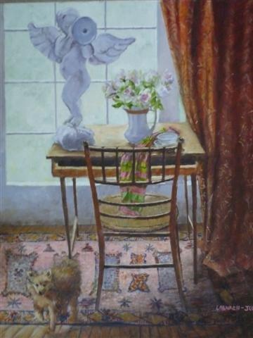 Oil Painting by Mary Larnach-Jones titled Against the Light. No. 2