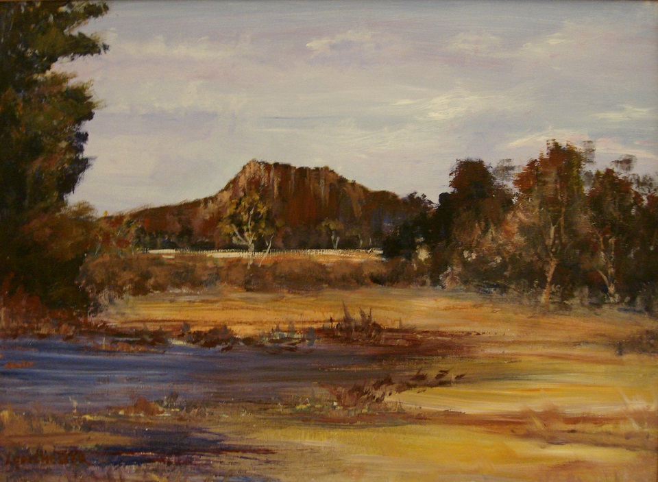 Oil Painting by Sue Lanchester titled Hanging Rock