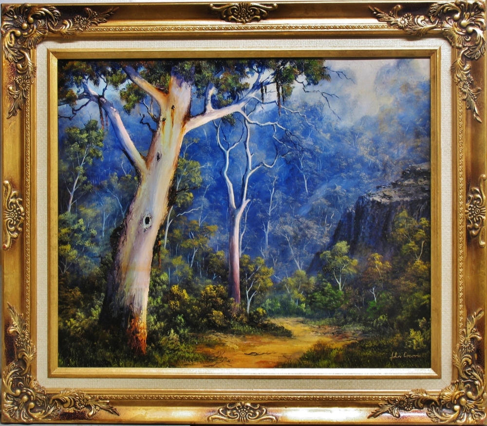 Oil Painting by JOHN COCORIS titled DOWN IN THE VALLEY