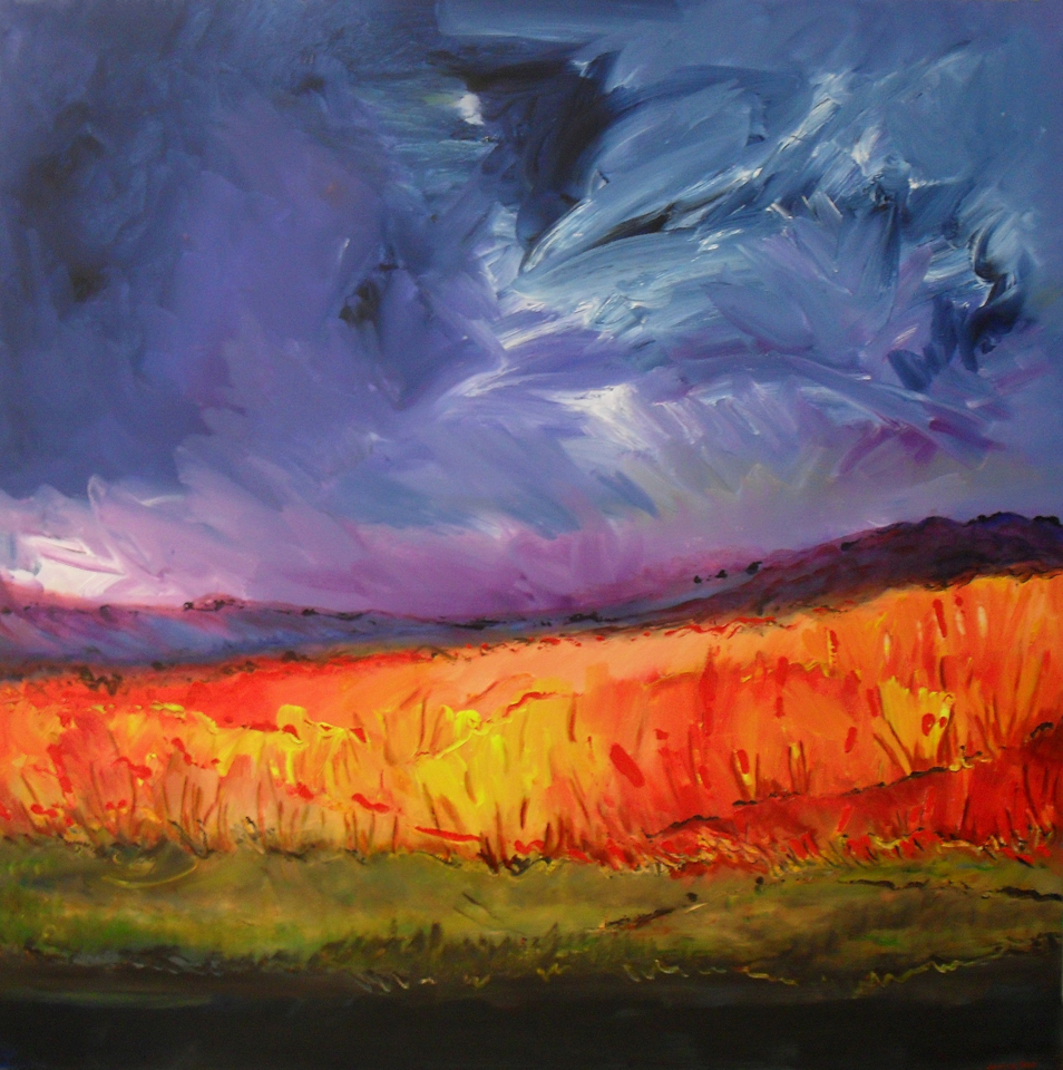 Acrylic Painting by Janine Rea titled Desert Storm