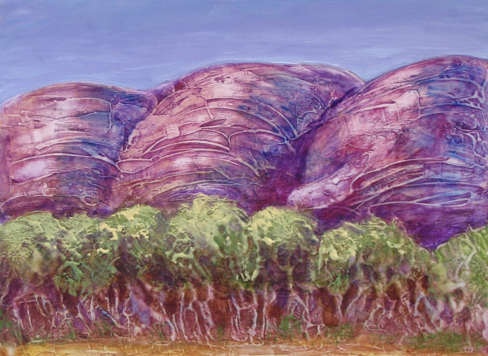 Mixed Media Painting by Diane Bastick titled Guardians