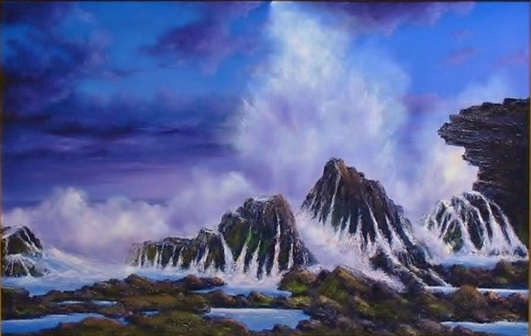 Oil Painting by JOHN COCORIS titled SEA SPRAY