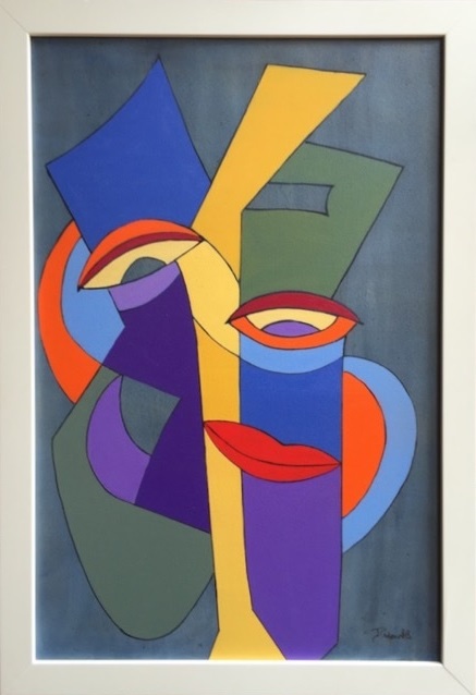 Acrylic Painting by Janette Giacobbe titled Looking at You