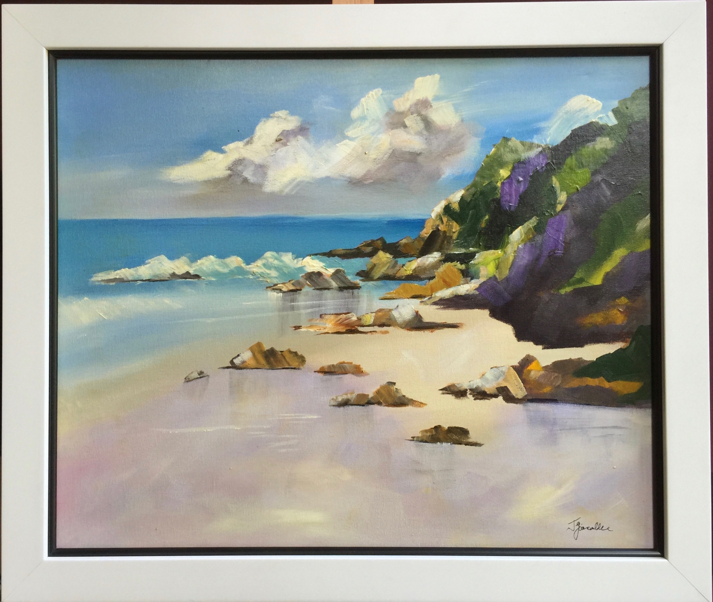 Acrylic Painting by Janette Giacobbe titled Quiet Beach
