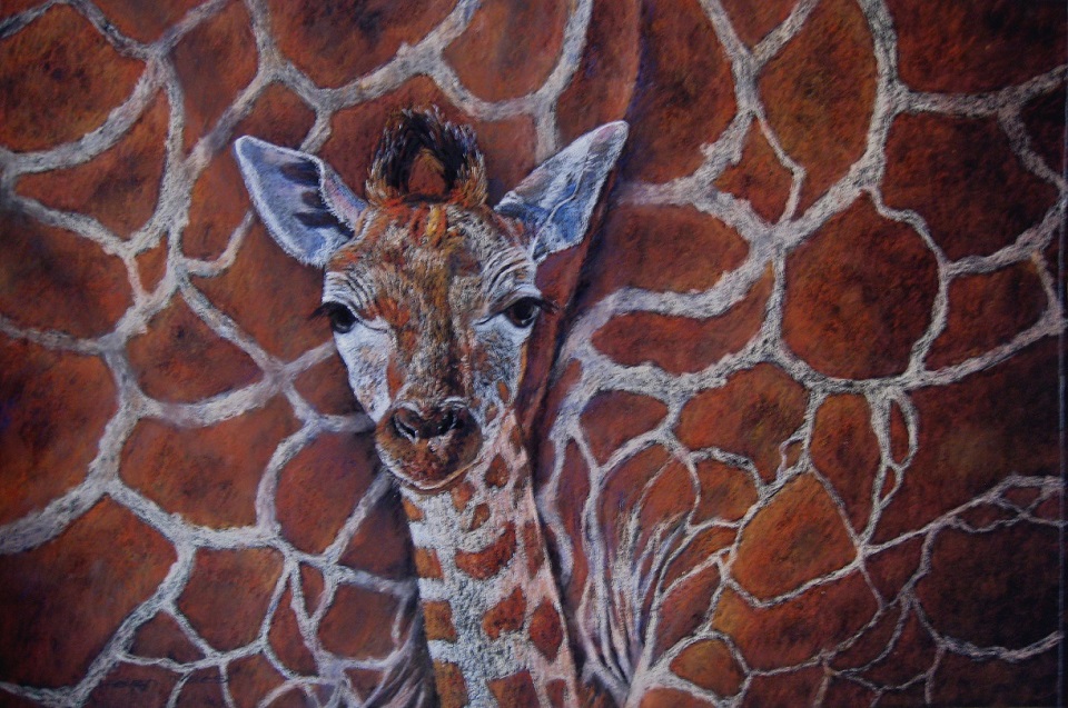 Pastel Painting by Helen Miles titled Close to Mum