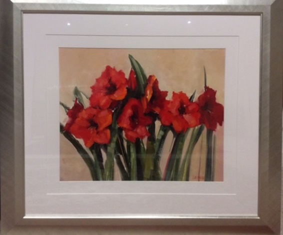 Oil Painting by Joan Denner titled Amorallis Red