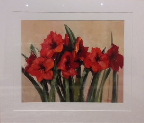 Oil Painting by Joan Denner titled Amorallis Red
