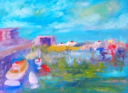 Oil Painting by Margaret Morgan-Watkins titled Constitution Dock Hobart