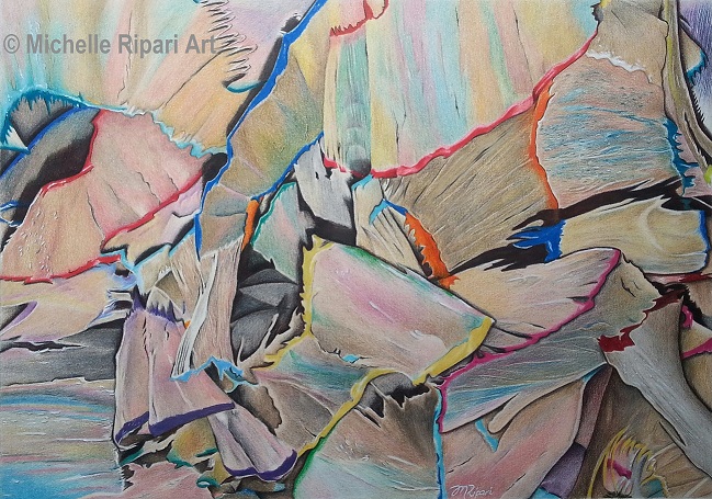Coloured Pencils Painting by Michelle Ripari titled Discarded Treasure