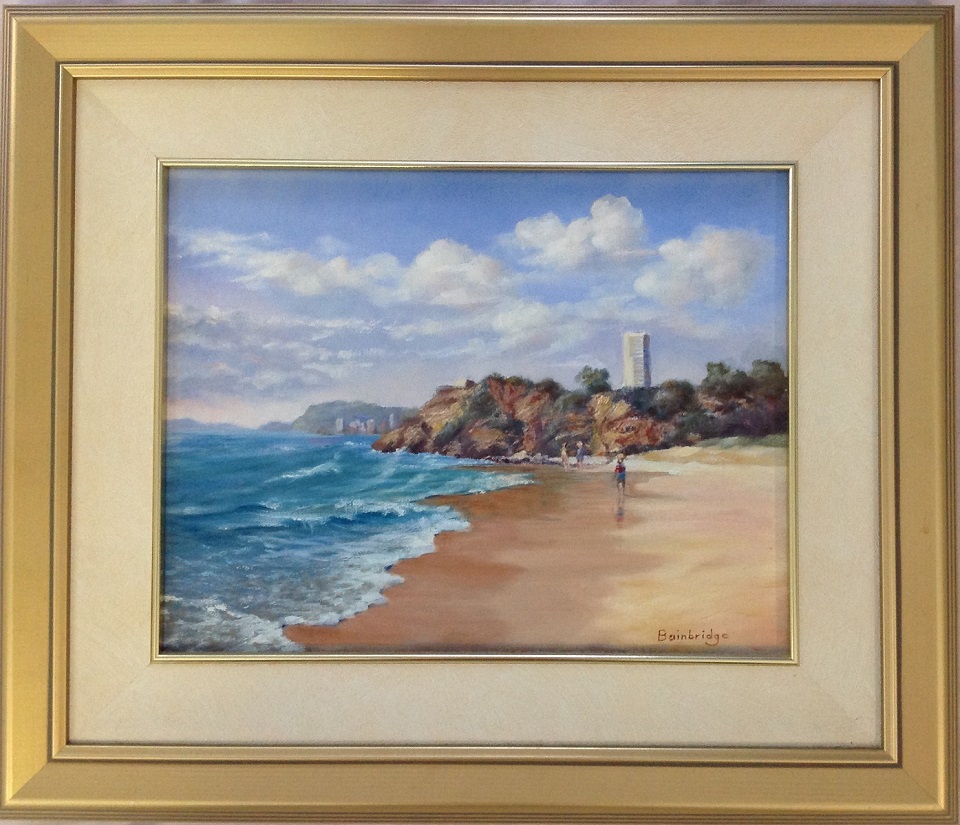Oil Painting by Maureen Bainbridge titled Morning Walk – Miami