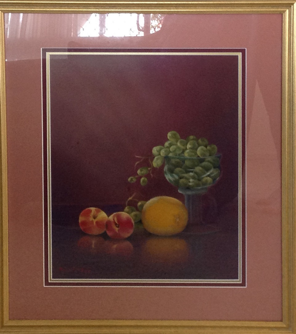 Pastel Painting by Maureen Bainbridge titled Fruit Reflections