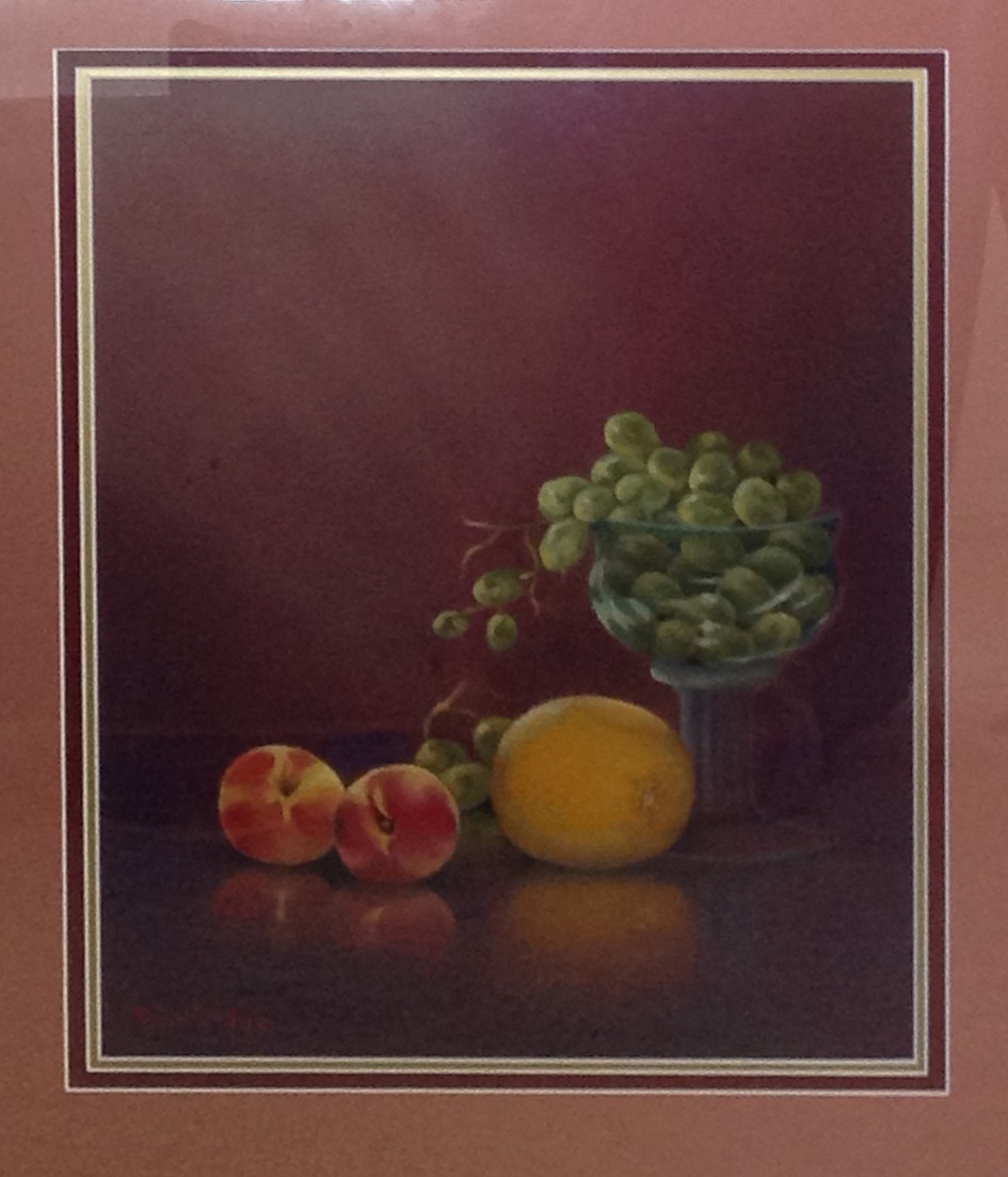 Pastel Painting by Maureen Bainbridge titled Fruit Reflections
