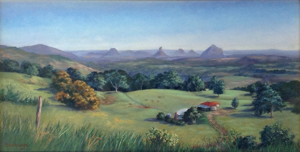 Oil Painting by Maureen Bainbridge titled Where the Cattle Graze
